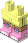 Minifig Hips and Legs with Stripes, Kneepad and Bright Pink Boots Pattern