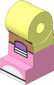 Minifig Leg Right with Stripes, Kneepad and Bright Pink Boots Pattern