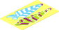 Sticker  3.0 x  1.8 with Two Striped Hanging Towels