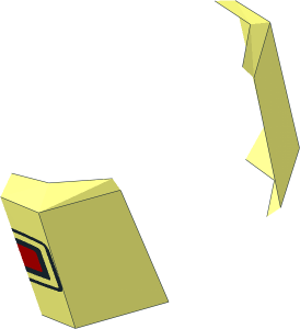 ~Minifig Mutant Fish - Leg Cybernetics with Red Button Pattern
