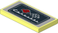 Tile  2 x  4 with Black License Plate, White "Corvette" and Flags on Light Bluish Grey Background