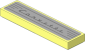 Tile  1 x  4 with Dark Bluish Grey "Corvette" on Light Bluish Grey Background Sticker