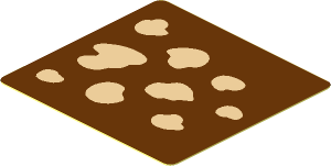 Sticker  1.8 x  1.9 with Tan Spots