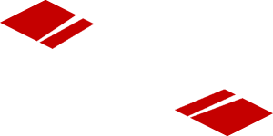 ~Sticker  1.9 x  1.8 with Ferrari Square Badge and Red Stripes on White Background - Third Face