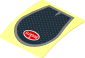 Sticker  1.9 x  1.8 with Black Radiator Grille and Bugatti Logo on Transparent Background (Formed)