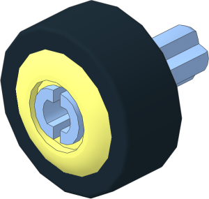 Wheel Rim  8 x 11.2 with Curved Side and Black Tyre  6/ 30 x 11 Smooth with Bright Light Blue Axle Pin Hard Snap