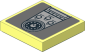 Tile  2 x  2 with Black and Light Bluish Grey Car Centre Console on Dark Bluish Grey Background Sticker