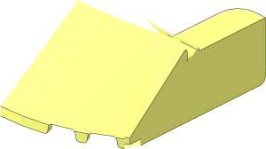 ~Windscreen  5 x  6 x  1.667 with Dual Moulded Frame - Glass Half