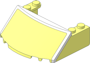 Windscreen  5 x  6 x  1.667 with White Frame Pattern