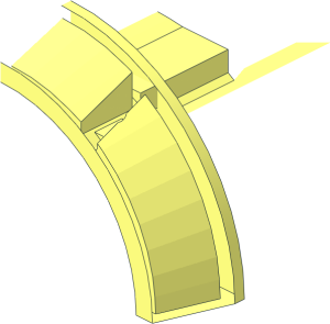 ~Car Mudguard  4 x  3 x  1.667 Conical - Half