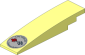 Slope Brick Curved  8 x  2 with Black "CHEVROLET" and "Corvette", Flags on Light Bluish Grey Background Sticker