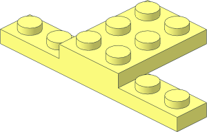 Plate  1 x  6 with  2 x  3  Top Extension