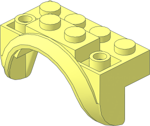 Car Mudguard  4 x  2.5 x  2 with Rounded Ends with Hollow Studs