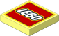 Tile  2 x  2 with Lego Logo Sticker