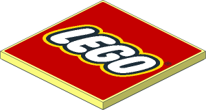 Tile  6 x  6 with Lego Logo Sticker