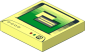 Tile  2 x  2 with Green Monitor Screen, Black Button, Dark Bluish Grey Window Pattern