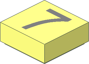 Tile  1 x  1 with Silver "7" Pattern