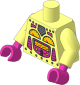 Minifig Torso with Arms and Hands with Female Clockwork Robot Pattern