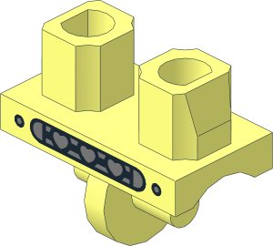 Minifig Hips with Female Clockwork Robot Pattern