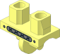 Minifig Hips with Female Clockwork Robot Pattern