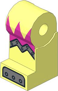 Minifig Leg Right with Female Clockwork Robot Pattern