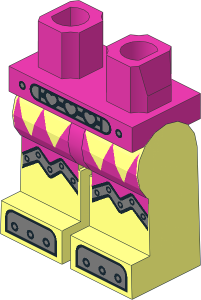 Minifig Hips and Legs with Female Clockwork Robot Pattern