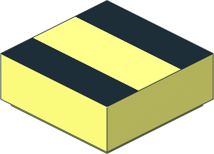 Tile  1 x  1 with Black Stripes Pattern