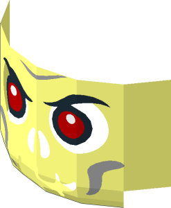 ~Minifig Head Skull Undead with Red Eyes Common Pattern
