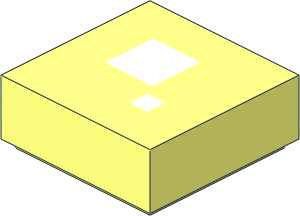 Tile  1 x  1 with Two White Squares Pattern