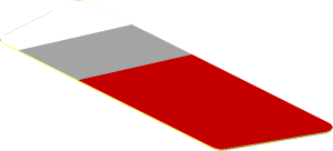 Sticker  0.8 x  2.5 with Grey and Red Stripes on White Background Right