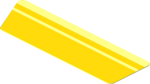 Sticker  0.8 x  2.5 with Yellow Stripes on Transparent Background Right