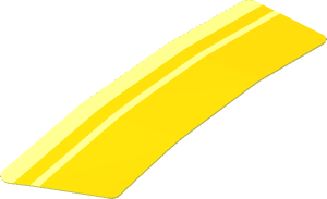 Sticker  0.8 x  2.5 with Yellow Stripes on Transparent Background Right Formed