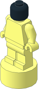 Minifig Statuette with Molded Black Head Pattern