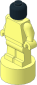 Minifig Statuette with Molded Black Head Pattern