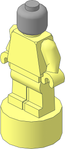 Minifig Statuette with Molded Light Bluish Grey Head Pattern