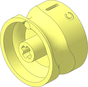 Technic Changeover Cylinder with Groove and Letters A B C