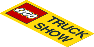 Sticker  3.1 x  1.3 with Lego Logo 1973 and Black "TRUCK SHOW" on Yellow