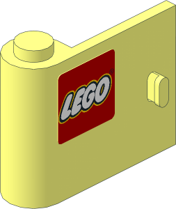 Door  1 x  3 x  2 Left with Lego Logo 1973 without Border Sticker