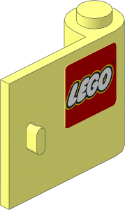 Door  1 x  3 x  2 Right with Lego Logo 1973 without Border Sticker