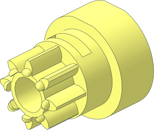 Technic Gear  8 Tooth with Clutch on One Side