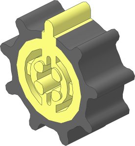 Technic Gear Stepper with  9 Teeth with Dark Bluish Grey Teeth