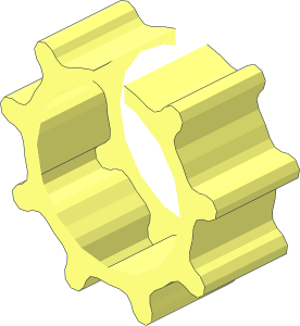 ~Technic Gear Stepper with  9 Teeth Outer Part