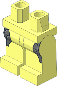 Minifig Hips and Legs with Dark Bluish Grey Armour Sides Pattern