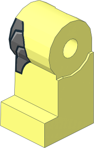 Minifig Leg Right with Dark Bluish Grey Armour Side Pattern