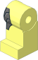 Minifig Leg Right with Dark Bluish Grey Armour Side Pattern