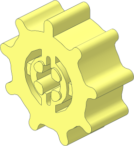 Technic Gear Stepper with  9 Teeth with Dual Mould Teeth