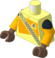 Minifig Torso with Arms and Hands with ST Bright Light Orange Starfleet Duty Uniform and Silver Klingon Baldrik Pattern