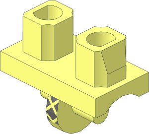 Minifig Hips with Dark Bluish Grey Grid Pattern
