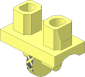 Minifig Hips with Dark Bluish Grey Grid Pattern