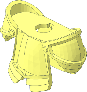 ~Minifig Armour Breastplate with Leg Protection and Large Round Shoulder Pads without Front